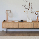 ТВ-тумба с плетеным декором Buckley Wicker TV Stand варинант исполнения - 7 | Loft Concept в Нижнем Новгороде