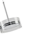 Подвесной светильник с прозрачным плафоном цилиндрической формы из акрила и стекла с пультом для регулировки света Glass Lamp Chromium варинант исполнения - 1 | Loft Concept в Нижнем Новгороде