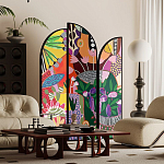Ширма цветочный принт Colored Partition варинант исполнения - 2 | Loft Concept в Нижнем Новгороде