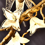 Люстра в виде золотой ветки с цветами и птичками Marvelous Garden варинант исполнения - 8 | Loft Concept в Нижнем Новгороде