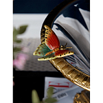 Чаша из прозрачного стекла с бронзовым рельефным ободком Eden Garden варинант исполнения - 5 | Loft Concept в Нижнем Новгороде