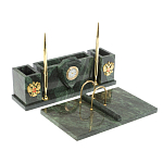 Настольный письменный набор из змеевика с подставкой под календарь Successful Leader варинант исполнения - 2 | Loft Concept в Нижнем Новгороде