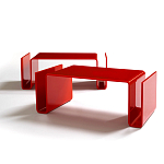 Дизайнерский кофейный стол Poltronova T01 Red Coffee Table варинант исполнения - 2 | Loft Concept в Нижнем Новгороде