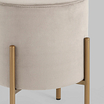 Бежевый пуф на золотистых ножках SANJAY варинант исполнения - 3 | Loft Concept в Нижнем Новгороде