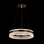 Люстра в виде кольца золотого цвета с прозрачными вставками Radiant Rail варинант исполнения - 3 | Loft Concept в Нижнем Новгороде