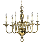 Люстра цвета латунь с 6-ю лампами в форме свечей в классическом стиле Hinkley варинант исполнения - 1 | Loft Concept в Нижнем Новгороде