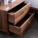 Прикроватный деревянный столик с ящиками Moon Walnut Furniture варинант исполнения - 3 | Loft Concept в Нижнем Новгороде