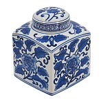 Ваза с крышкой в китайском стиле Oriental Blue & White Ornament Vases варинант исполнения - 1 | Loft Concept в Нижнем Новгороде