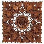 Панно из дерева квадратное Flower Panel With Trees варинант исполнения - 1 | Loft Concept в Нижнем Новгороде