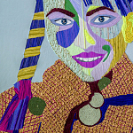 Картина с вышивкой Портрет wall panel People with the yellow ear 3 варинант исполнения - 1 | Loft Concept в Нижнем Новгороде