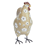 Статуэтка курица с белым цветочным узором и металлическими ножками Rustic Chicken варинант исполнения - 1 | Loft Concept в Нижнем Новгороде