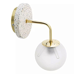 Бра с белым матовым плафоном в форме шара Round White Matte Lampshade варинант исполнения - 2 | Loft Concept в Нижнем Новгороде