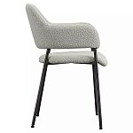 Стул мягкий с подлокотниками Chair Gray Upholstery Boucle варинант исполнения - 2 | Loft Concept в Нижнем Новгороде