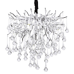 Люстра с хрустальными подвесками капли серебро Droplet Silver Chandelier 5 варинант исполнения - 1 | Loft Concept в Нижнем Новгороде