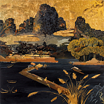 Кофейный стол с японским пейзажем Bohemia coffee table  варинант исполнения - 1 | Loft Concept в Нижнем Новгороде