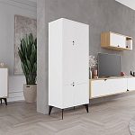 Комод белый с 4-мя дверцами на металлических ножках SPARK MULTIPURPOSE CABINET WHITE варинант исполнения - 4 | Loft Concept в Нижнем Новгороде