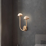 Бра с 2-мя мраморными плафонами на латунном корпусе Light Warm Light варинант исполнения - 1 | Loft Concept в Нижнем Новгороде