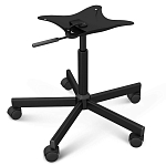 Стул с мягкой черной обивкой из велюра и подъемно-поворотным механизмом на колесиках Harper Black варинант исполнения - 4 | Loft Concept в Нижнем Новгороде