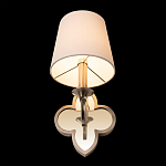 Бра с белым текстильным абажуром и декоративным основанием в виде четырехлистника с зеркальной вставкой Vitorino варинант исполнения - 23 | Loft Concept в Нижнем Новгороде