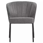 Стул серый с широкой закругленной спинкой Chair Gray Attractive варинант исполнения - 1 | Loft Concept в Нижнем Новгороде