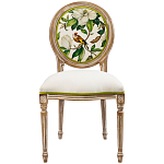 Стул бежевый из натурального бука с изображением птицы в саду Blooming Colored Birds варинант исполнения - 1 | Loft Concept в Нижнем Новгороде