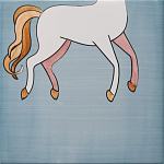 Плитка с узором Девочка единорог варинант исполнения - 6 | Loft Concept в Нижнем Новгороде