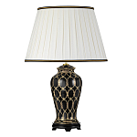 Настольная лампа с керамическим основанием с золотистым решетчатым узором и белым плиссированным абажуром Elstead Lighting варинант исполнения - 6 | Loft Concept в Нижнем Новгороде