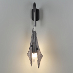 Бра черного цвета с плафоном из рельефного стекла Glass Pod варинант исполнения - 8 | Loft Concept в Нижнем Новгороде