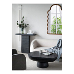 Столик кофейный черного цвета с овальной столешницей и круглым основанием Black Dalmen Table варинант исполнения - 4 | Loft Concept в Нижнем Новгороде