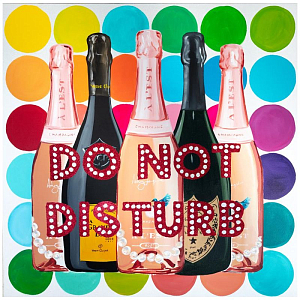 Картина Do Not Disturb with Bluebirds and Polka Dots