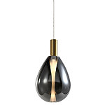 Подвесной светильник со стеклянным плафоном в форме капли дымчатого цвета NAOMI drop smoke варинант исполнения - 1 | Loft Concept в Нижнем Новгороде