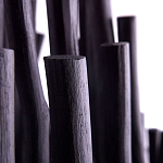 Люстра черная с несколькими ярусами деревянных палочек Bright Wooden Chandelier варинант исполнения - 7 | Loft Concept в Нижнем Новгороде