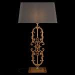 Настольная лампа на ажурном чугунном основании с тканевым серым абажуром Openwork Lamp варинант исполнения - 2 | Loft Concept в Нижнем Новгороде