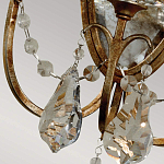  Бра в классическом стиле с 3-мя лампами в виде свеч на овальном зеркальном основании с хрустальными подвесками и подсвечниками Feiss варинант исполнения - 2 | Loft Concept в Нижнем Новгороде