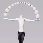 Торшер черно-белая статуэтка Девушка Girl Carries Light Balls варинант исполнения - 2 | Loft Concept в Нижнем Новгороде