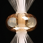 Подвесной светильник с вертикальной композицией из прозрачных и янтарных стеклянных шаров и ромбов Gabriel Scott Luna варинант исполнения - 17 | Loft Concept в Нижнем Новгороде