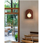 Настенный светильник с деревянным резным основанием Wood Wall Lamp варинант исполнения - 3 | Loft Concept в Нижнем Новгороде