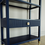 Стеллаж Elsa Dreams Blue со стеклянными полками и ящиком варинант исполнения - 5 | Loft Concept в Нижнем Новгороде