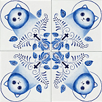 Плитка с узором Котики варинант исполнения - 1 | Loft Concept в Нижнем Новгороде