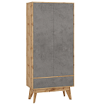 Шкаф с фасадом цвета серый бетон Grace of Furniture варинант исполнения - 1 | Loft Concept в Нижнем Новгороде