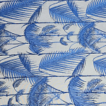 Мебельная ткань Вышивка синий принт 280 см T2-136 варинант исполнения - 1 | Loft Concept в Нижнем Новгороде