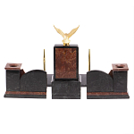 Настольный письменный набор из лемезита и змеевика с декором в виде Орла в подарочной упаковке Successful Leader варинант исполнения - 6 | Loft Concept в Нижнем Новгороде