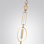 Подвесной светильник с плоским прозрачным плафоном и декоративной вставкой из текстурного камня Tectona  варинант исполнения - 7 | Loft Concept в Нижнем Новгороде