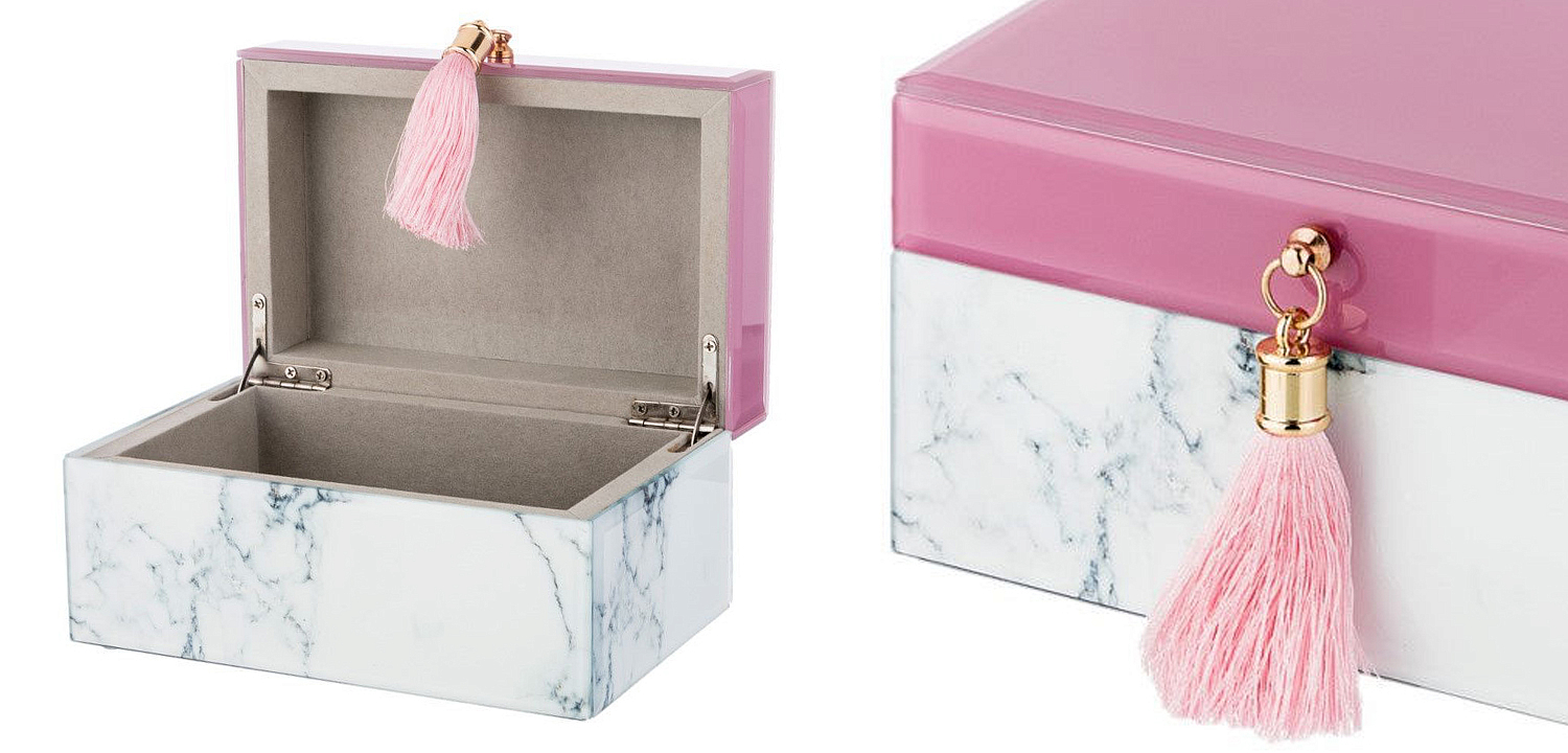 Шкатулка Pink Glass Imitation Marble Box Шкатулка Pink Glass Imitation Marble Box - Loft-Concept в Нижнем Новгороде