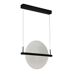 Светодиодный подвесной светильник круглой формы с металлическим черным каркасом Marble Glow варинант исполнения - 2 | Loft Concept в Нижнем Новгороде