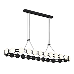 Люстра овальная с круглыми светодиодными источниками света Maxine Light варинант исполнения - 7 | Loft Concept в Нижнем Новгороде