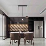 Люстра подвесная с тремя матовыми черными плафонами Obsidian Touch варинант исполнения - 4 | Loft Concept в Нижнем Новгороде