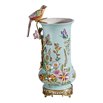 Ваза с птичкой из фарфора с бронзовыми элементами Garden of Eden варинант исполнения - 5 | Loft Concept в Нижнем Новгороде