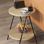 Стол приставной с 2-мя круглыми столешницами из дерева ESSEL OAK варинант исполнения - 4 | Loft Concept в Нижнем Новгороде