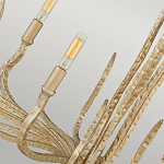 Люстра дизайнерская золотого цвета с 6-ю лампами на изогнутых рожках с текстурной поверхностью Hinkley варинант исполнения - 5 | Loft Concept в Нижнем Новгороде